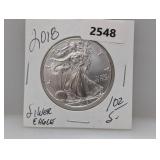 2018 1oz .999 Silv Eagle $1 Dollar