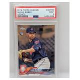2018 Topps Chrome Shane Bieber RC HMT59 PSA 9