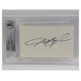 Sugar Ray Leonard Signed Auto Index Card BGS