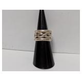 .925 Sterl 9.2G Braided Band Sz 6
