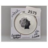 2012 1/2oz .999 Silv Australia Dragon