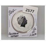 2012 1/2oz .999 Silv Australia Dragon
