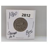 1960 80% Silv Canada Quarter