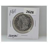 1921 90% Silv Morgan $1 Dollar
