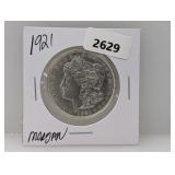 1921 90% Silv Morgan $1 Dollar