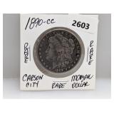 Rare 1890-CC 90% Silver Morgan $1 Dollar