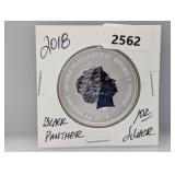 2018 1oz .999 Silv Black Panther Tuvalu