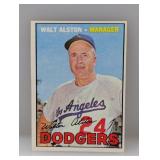 1967 Topps Walt Alston HOF 294 Edges/Stain