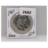 1963 90% Silv Franklin Half $1 Dollar