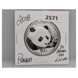 2018 30G .999 Silv Panda 10 Yuan