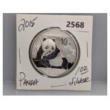 2015 1oz .999 Silv Panda 10 Yuan