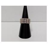 Vermeil/.925 Sterl Diamond Ring Sz 6