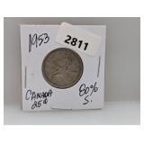 1953 80% Silv Canada Quarter