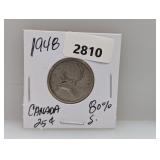 1948 80% Silv Canada Quarter