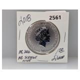 2018 1oz .999 Silv Scrooge McDuck NIUE