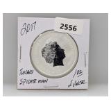 2017 1oz .999 Silv Spiderman Tuvalu