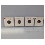(4) 1923-S Wheat Cents