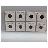 (8) 1909 VDB Wheat Cents