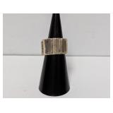 .925 Sterl 9.9G Chunky Stripe Ring Sz 5