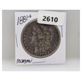 1881-S 90% Silv Morgan $1 Dollar