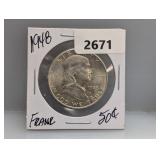1948-D 90% Silv Franklin Half $1 Dollar