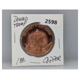 1oz .999 Copper Trump Round