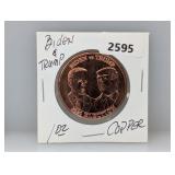 1oz .999 Copper Biden& Trump Round