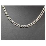 20" .925 Sterl Curb Chain Necklace 33.5G
