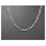 24" .925 Sterl Figaro Chain Necklace 28.5G