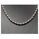 18" .925 Sterl Chain w/Two Tone Beads