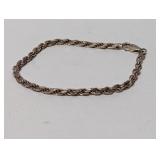 7" .925 Sterl Rope Chain Bracelet