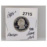 2005-S 90% Silv KS Quarter