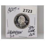 2007-S 90% Silv WASH DC Quarter