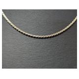 16" .925 Sterl Rope Chain Necklace