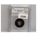 ICG .5G .9999 Gold BU PL Round