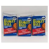 (3) 1991 Fleer Basketball 53 Card Jumbo Packs
