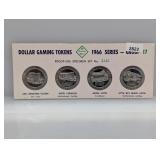 (4) 1966 PF Like Specimen Dollar Gaming Tokens