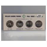 (4) 1966 PF Like Specimen Dollar Gaming Tokens