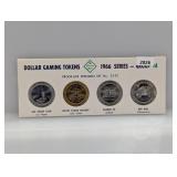 (4) 1966 PF Like Specimen Dollar Gaming Tokens