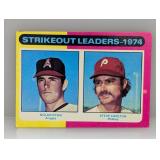 1975 Topps LEADERS RYAN/CARLTON 312 Damage