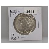 1922 90% Silv Peace $1 Dollar