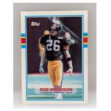 1989 Topps #323 Rod Woodson 2nd Year Print Line