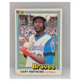 1981 Donruss GARY MATTHEWS "Mathews" #306 Damage