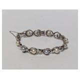 7" .925 Sterl Pearl Bracelet