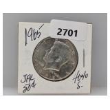 1965 40% Silv JFK Half $1 Dollar
