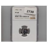 NGC 1962 PF68 90% Silv Roos Dime