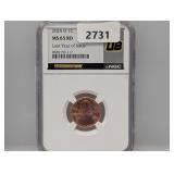 NGC 2025-D MS65RD Last Yr of Issue Penny