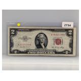 1953 Red Seal $2 US Note