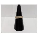 .925 Sterl Band w/Dots Sz 7