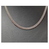 18" .925 Sterl Beaded Chain Necklace